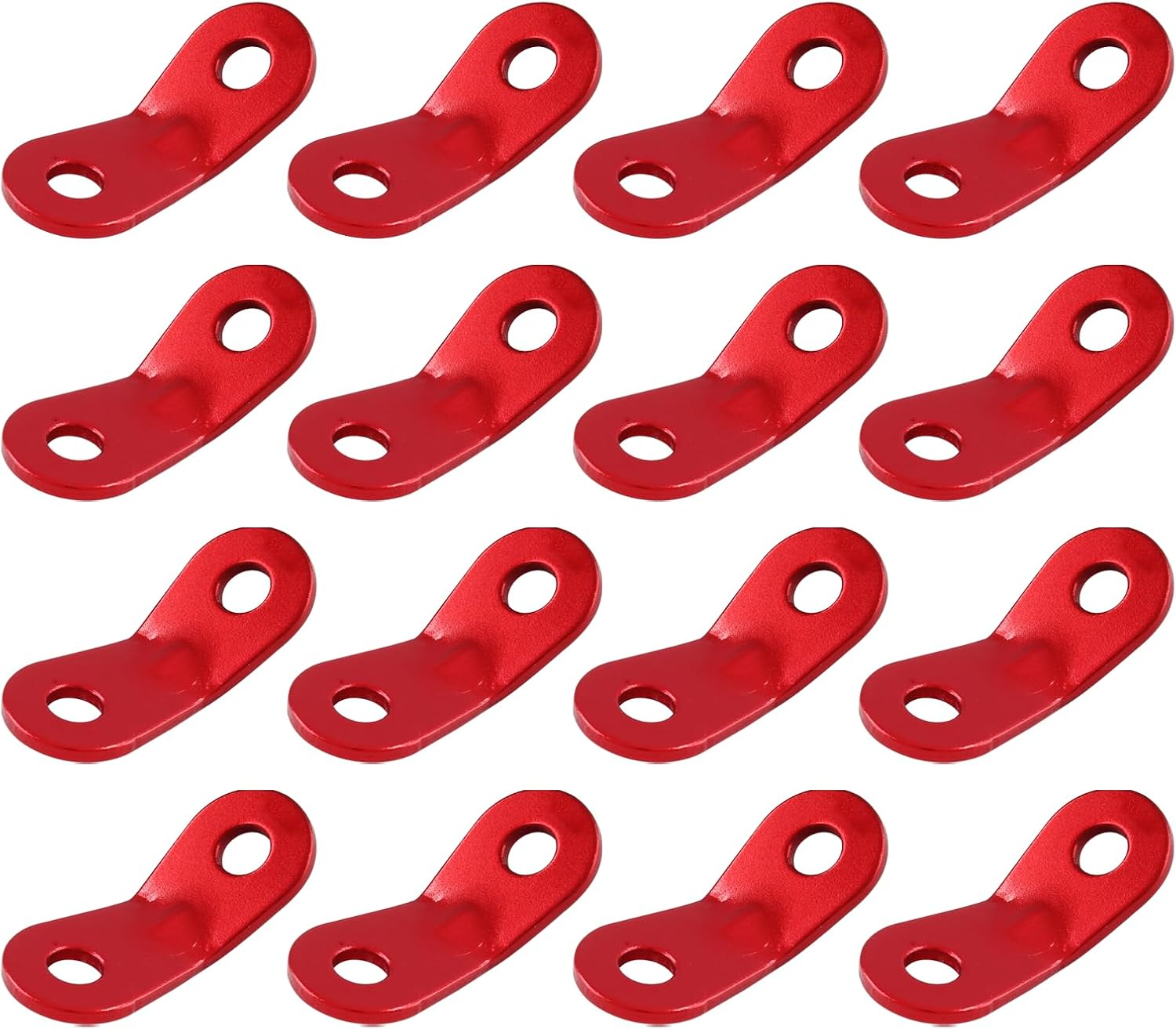 Murtenze 16Pcs Aluminum Alloy Tent Tensioners, Camping Tent Guyline Cord Adjuster,Metal Rope Adjusters Wind Rope Buckles, Cord Adjuster for Tent, Outdoor Camping&Hiking, Red