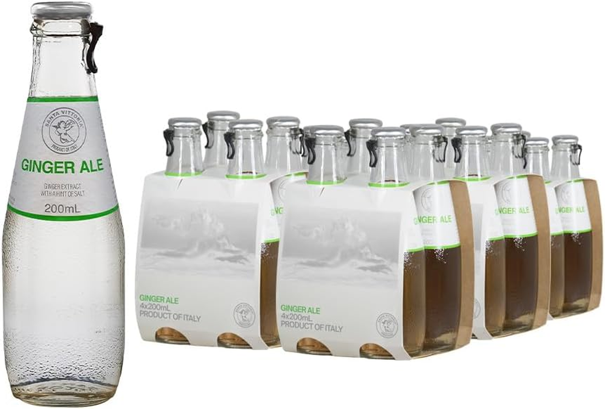 Santa Vittoria Italian Ginger Ale, 24 X 200Ml. Premium Alcoholic Mixer for Spirits. Bottled in Italy, Served in Leading Restaurants.