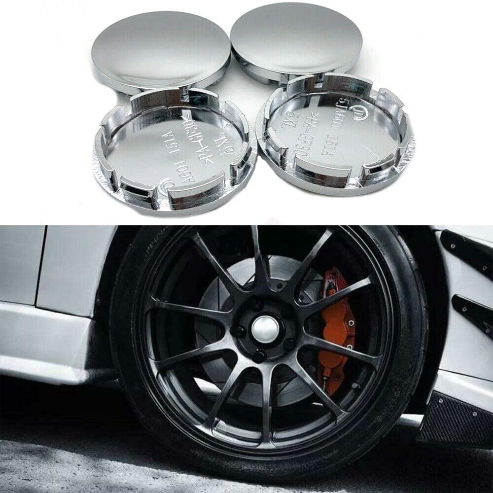 RONTCOS Chrome 4Pcs 56Mm Car Wheel Center Caps Hub Tyre Rim Hub Cap Cover ABS Universal image number 3