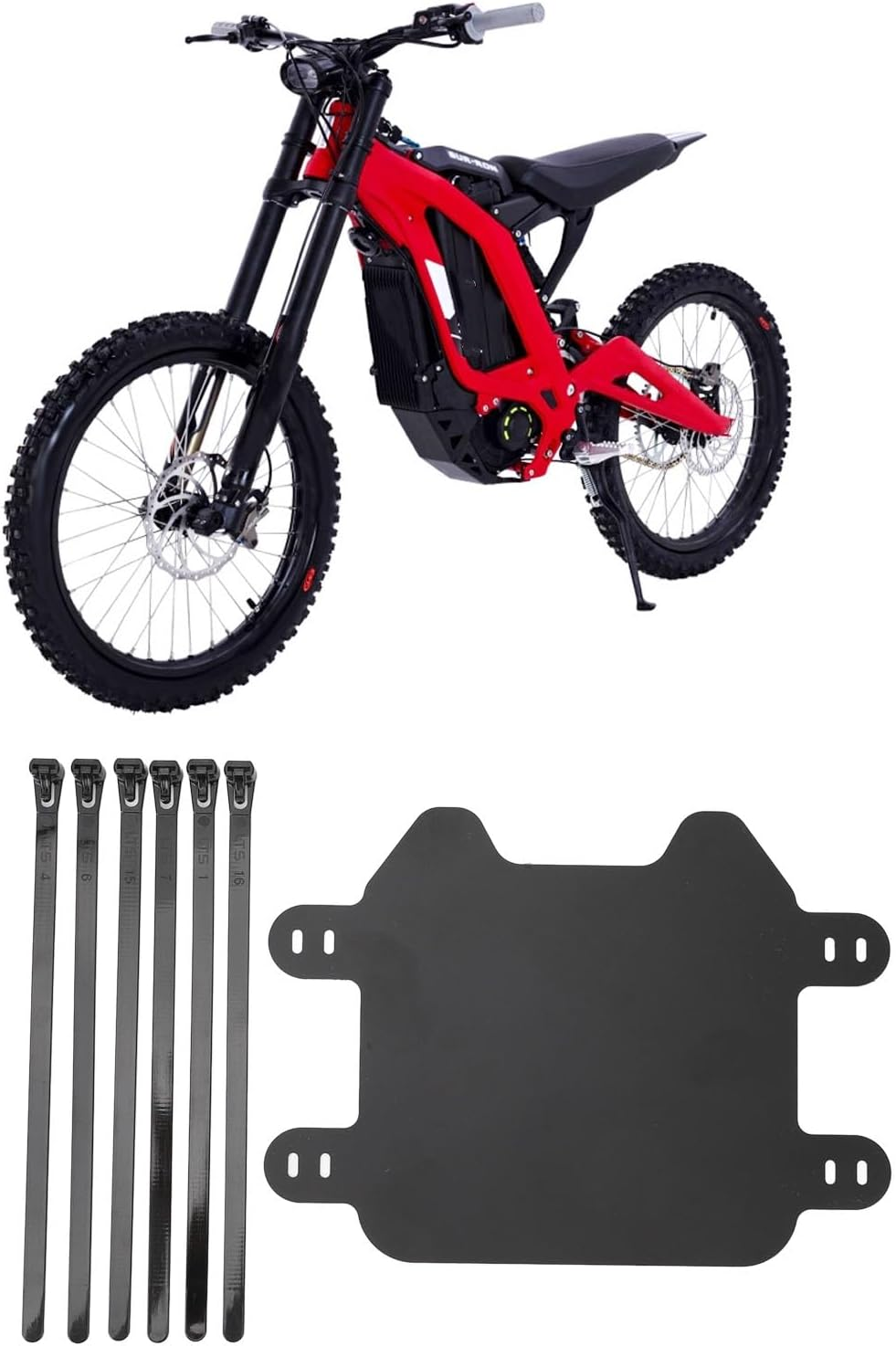 Motorcycle Front Number Plate Matte Black Sturdy ABS Long Lifespan for Electric Bike image number 1