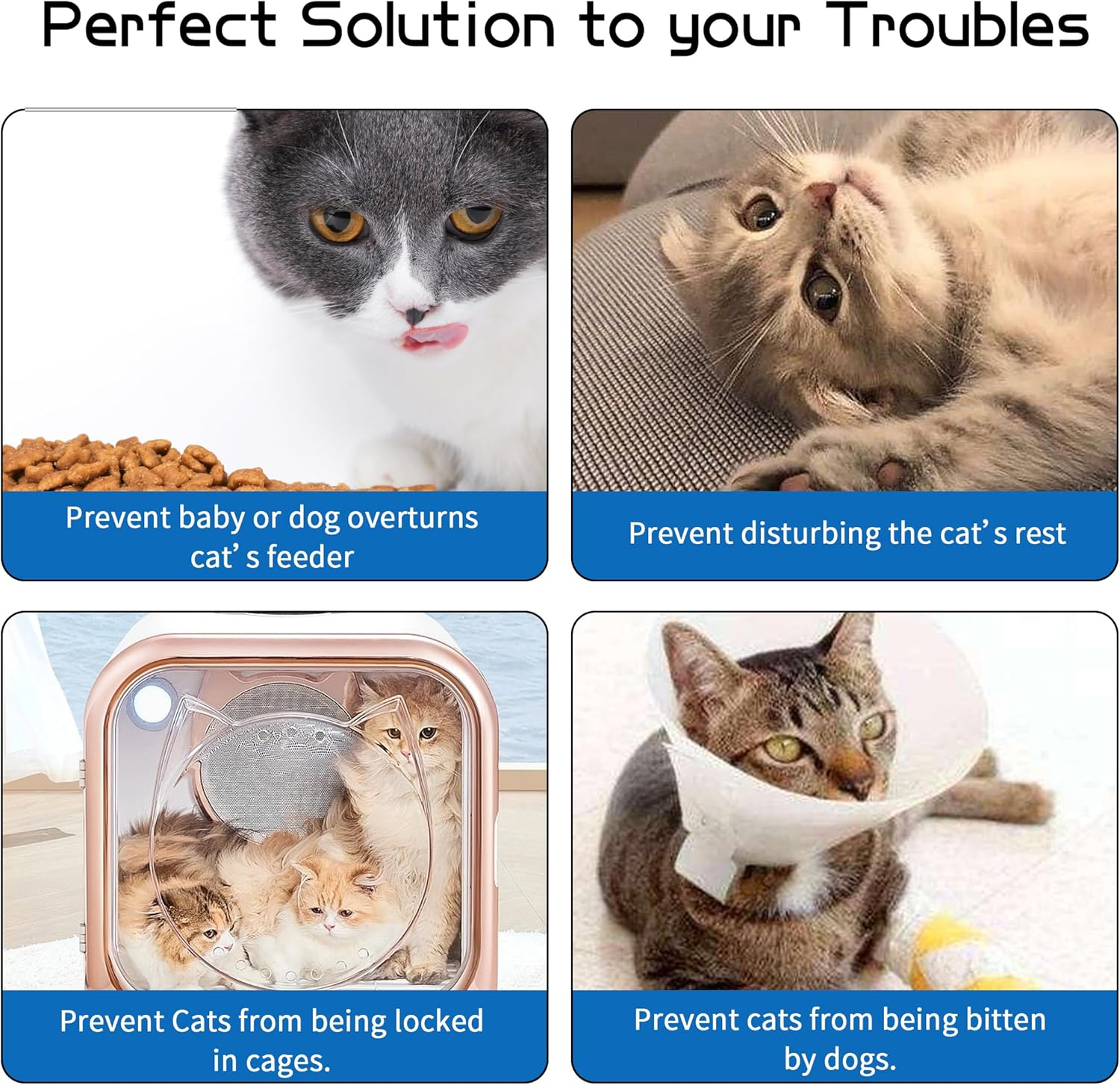 YAODHAOD 2Pcs Cat Door Latch Holder, Cat Door Bracket Latch, Adjustable Door Strap for Letting Cats In, Keeping Dogs Out image number 2