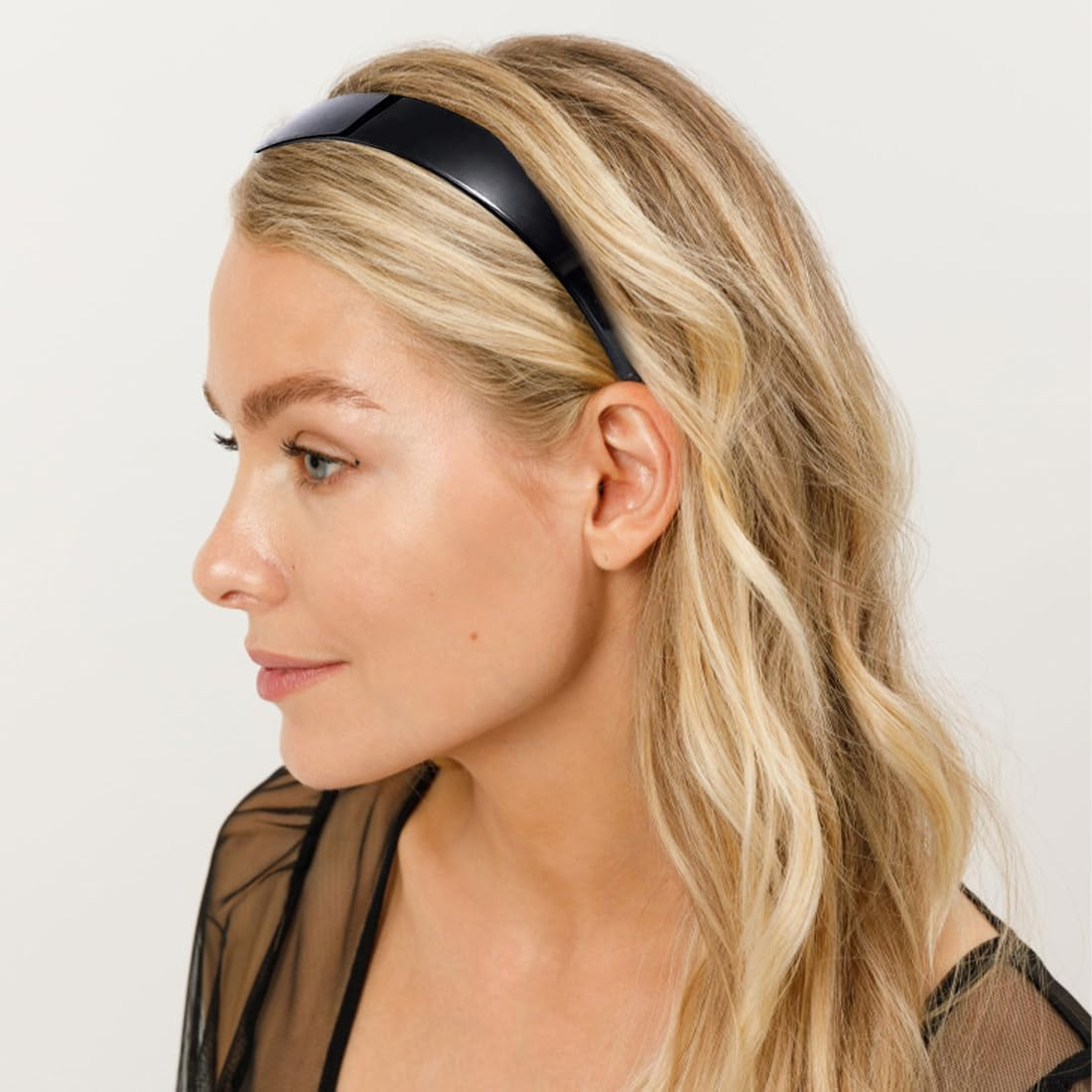 VJUYSW 5 Pieces Hair Band with Teeth Headbands Plastic Hair Bands 20 Mm Wide Headband DIY Headbands for Girls Women image number 1