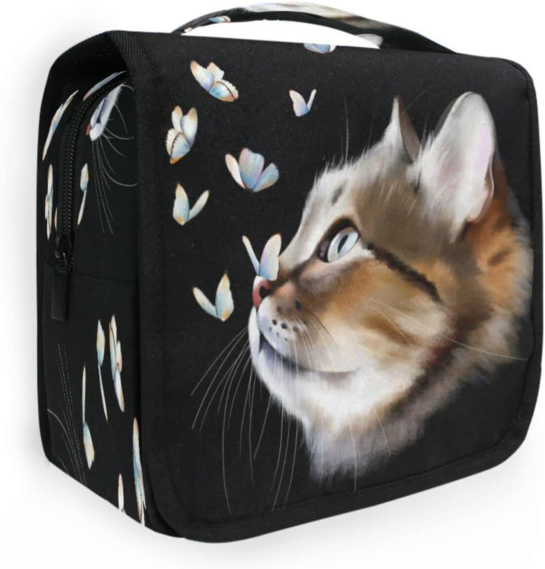 Hanging Toiletry Bag for Women Men, Portable Makeup Bag Organizer Cosmetic Bag for Purse Pouch Waterproof Travel Essentials Large Wash Bag for Kids Girls, Skull, One Size, Fashion