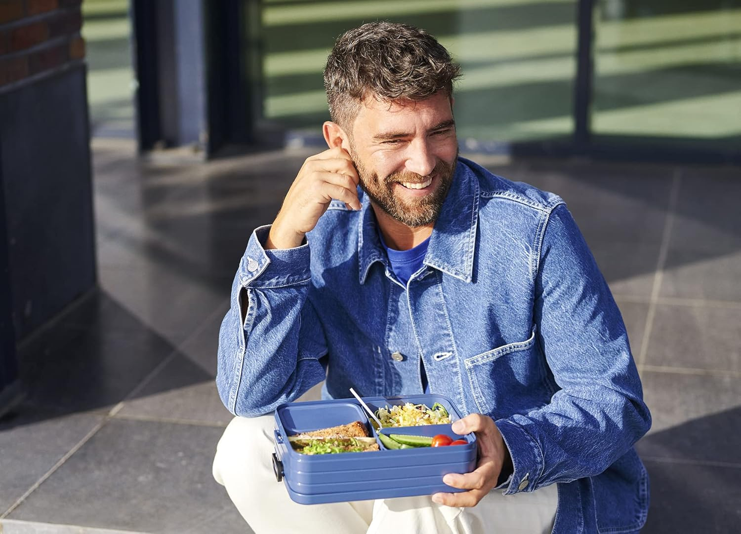 Mepal Take a Break Bento Lunch Box Large &ndash; Nordic Sage Bpa-Free Food Container with Removable Compartments, Fresh Seal Sandwich Box, Reusable Lunchbox for School, Office & Travel, Made in Holland image number 6