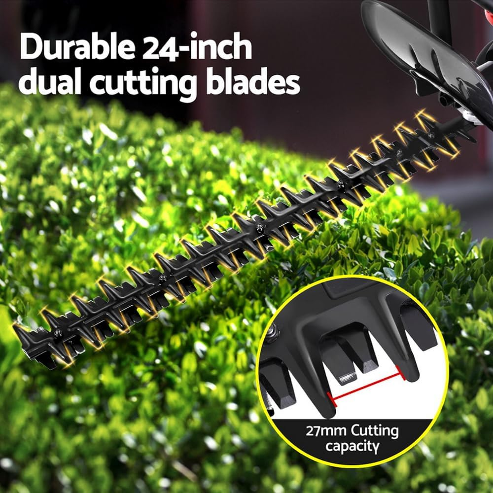 GIANTZ 25.4Cc Petrol Hedge Trimmer 24 Dual Blade Tree Grass Pruner Cutter Tool image number 2