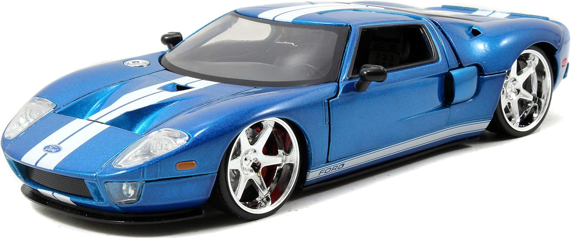 Jada Fast and Furious 2005 Ford GT Blue Die-Cast Car Toy image number 5