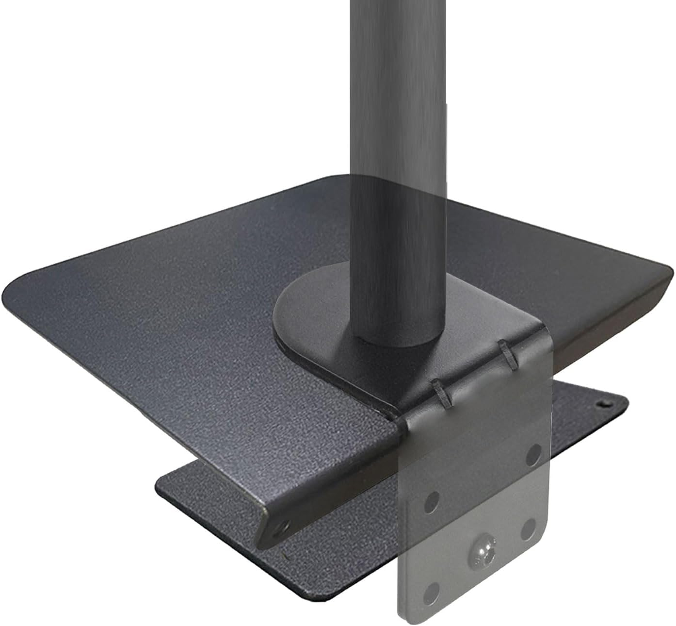 Steel Monitor Mount Reinforcement Plate，Monitor Arm Reinforcement Plate for Fragile Tabletop, Monitor Mount Reinforcement Plate Fits Most Monitor Stand C Clamp Installation (White)