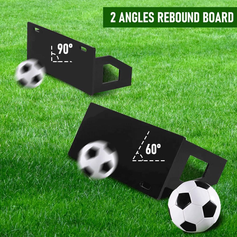 Alpen Outdoor Portable Soccer Rebounder Board with 2 Angles Soccer Training Wall Board for Passing and Shooting Practice Outdoor Black image number 6