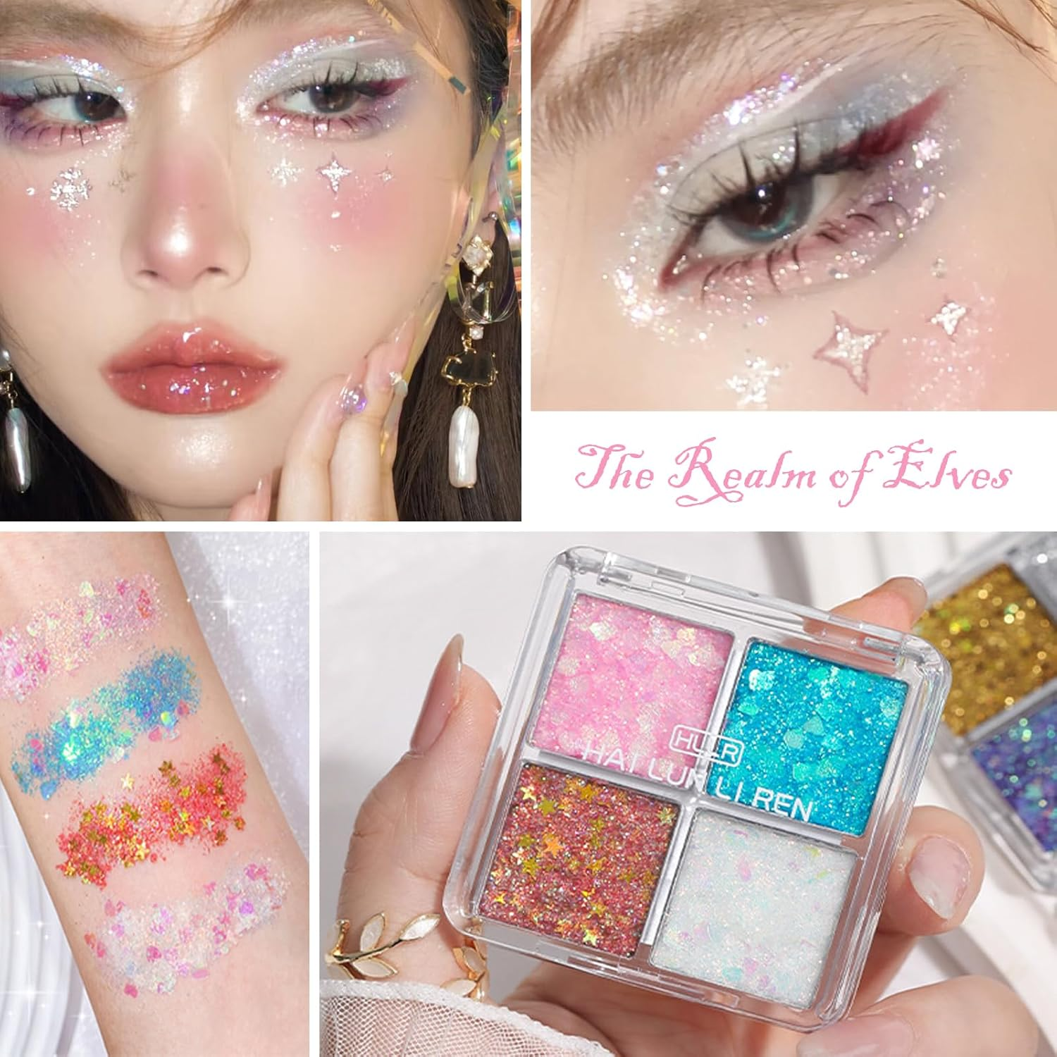 Midook Fairy Wings Set,Fairy Butterfly Wings for Girls Adults and Women Princess Angel Wings Cosplay for Birthday Halloween Christmas (8PCS) - Pink image number 2