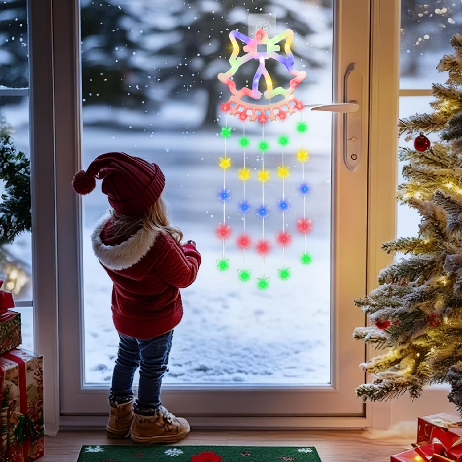 Christmas Lights Window Indoor Christmas Lights Christmas Bell Ladder Fairy Lights Fairy Lights Christmas Illuminated Christmas Decoration for Windows Garden image number 6