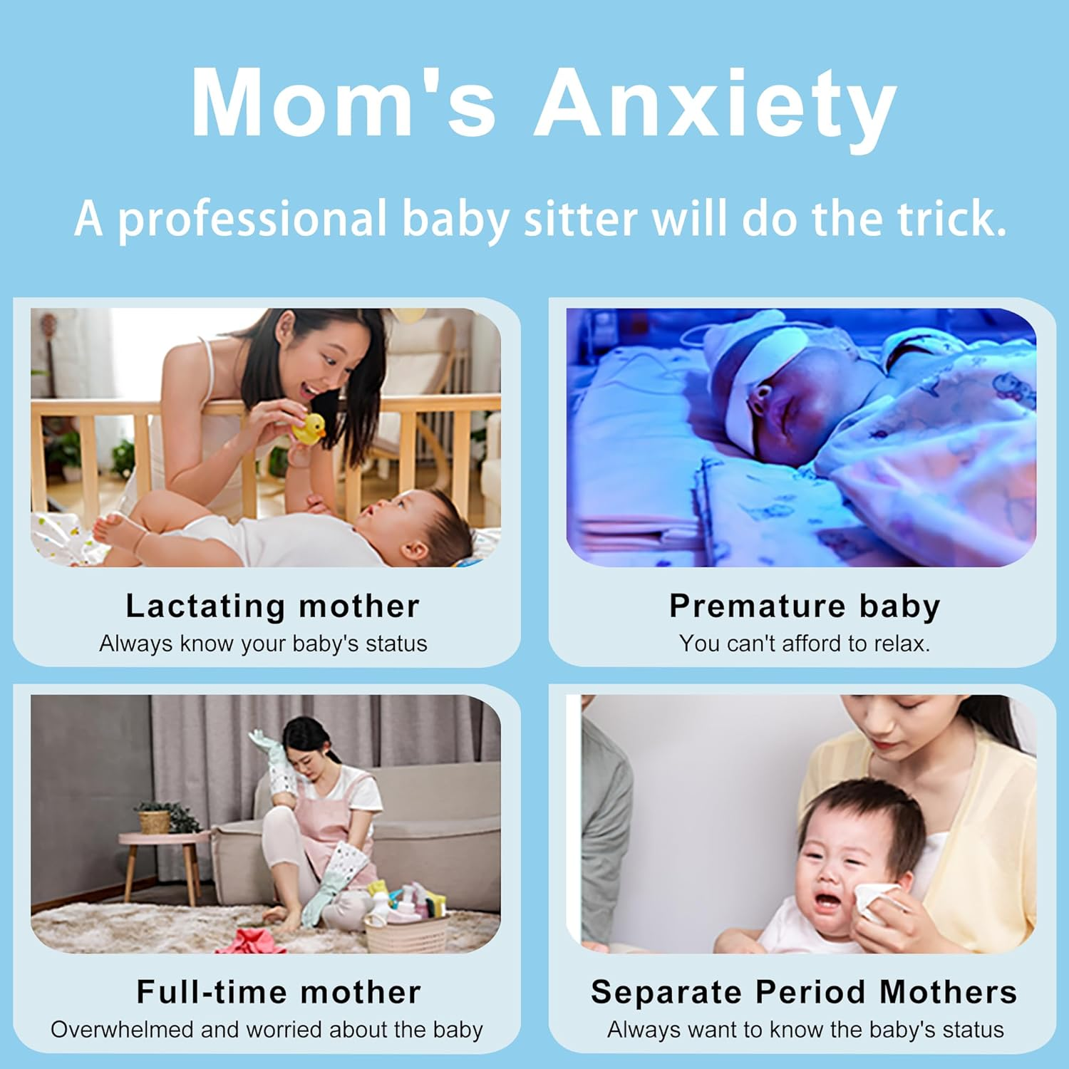 Lfcforldx Pro Smart Baby Monitor & Flex Stand - 1080P Wi-Fi Video Camera, Sensor-Free Sleep & Breathing Motion Tracker, 2-Way Audio, Sound/Motion/Cry Alerts, Night Vision, and Breathing Band image number 3