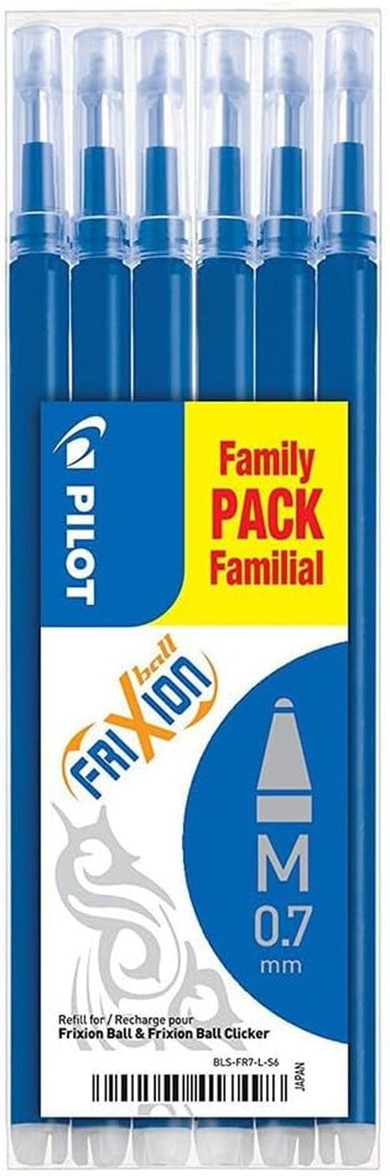 Pilot Frixion Erasable Refill Fine 0.7Mm 3 Pack - Red (BLS-FR7-R-S3) image number 1