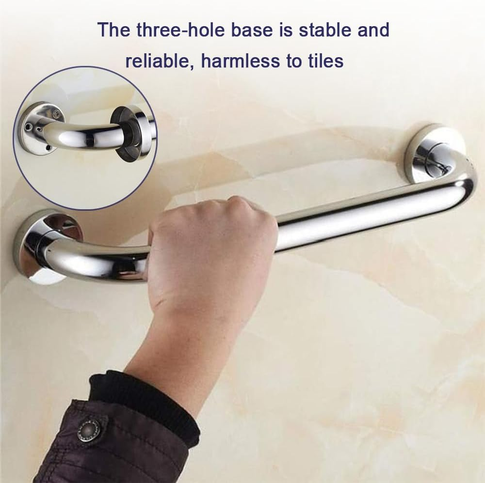 2 Pack Anti-Slip Bathroom Grab Bar Safe Handrail Grab Bar Stainless Steel Bathroom Bath Tub Handrail Non-Slip Anti-Fall Holder Bathroom Support Handle image number 1