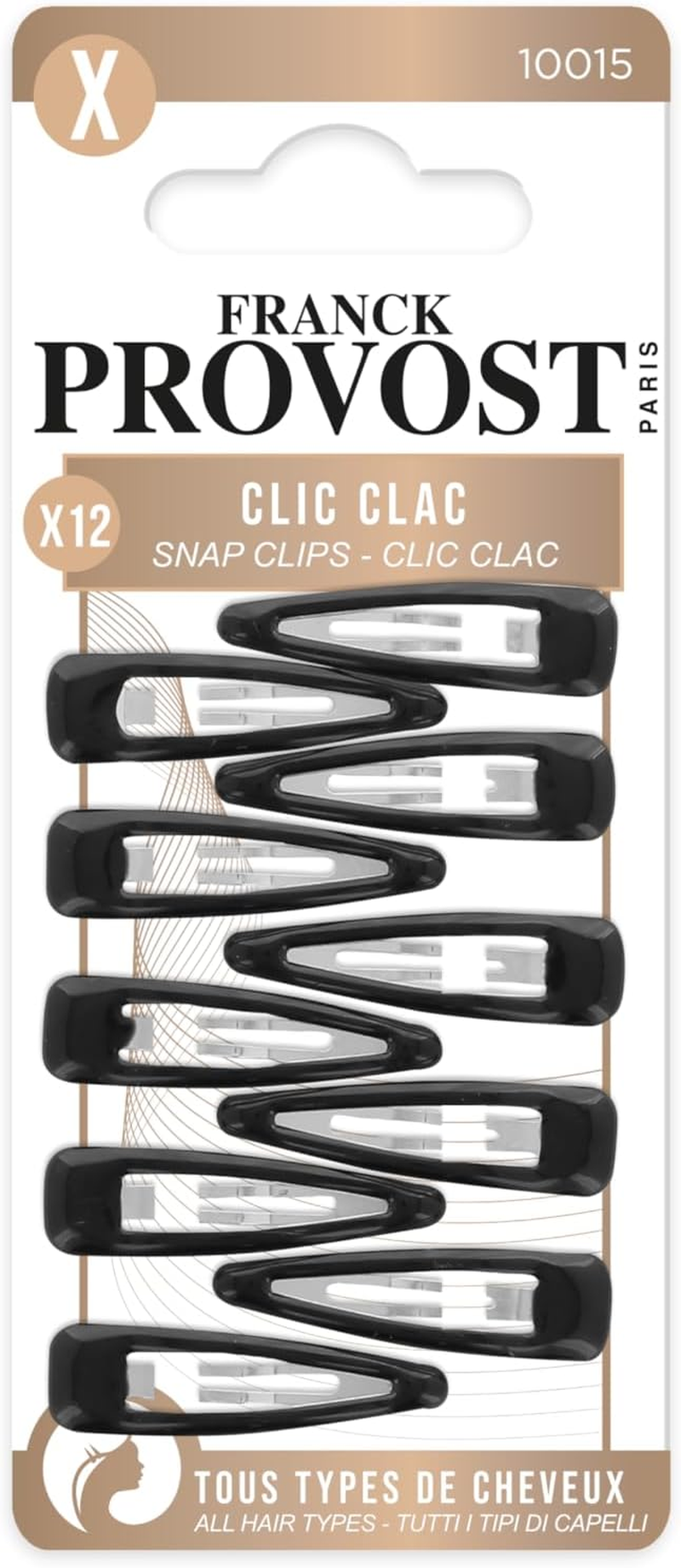 Franck Provost - Pack of 12 Clic Clac Hair Clips - Hairstyle - Random Color image number 2