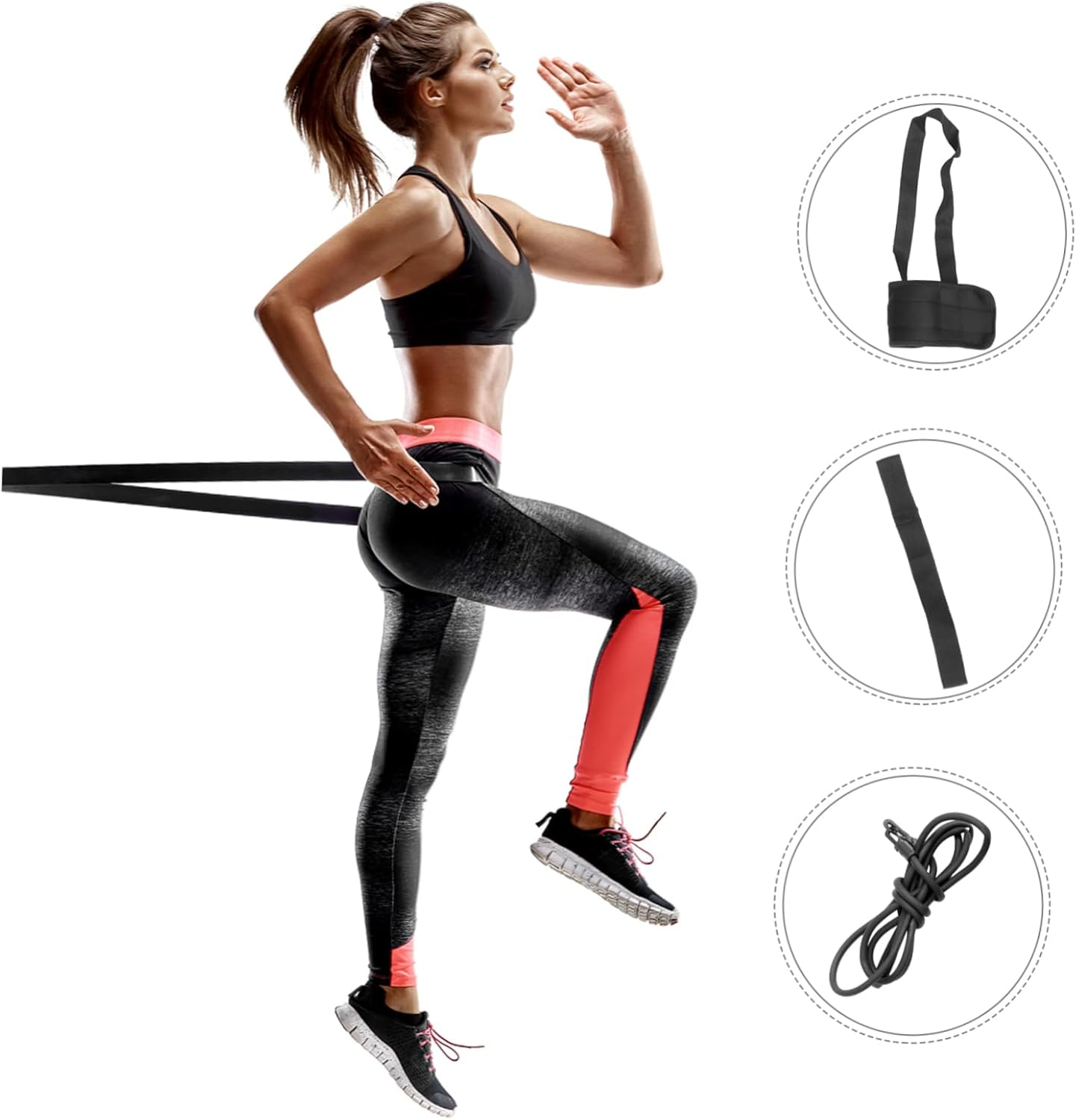 Ankle Strap Resistance Band Swimming Training Belt Adjustable Straps for Adults Boys and Girls Neoprene Comfort for Pool Exercises image number 6