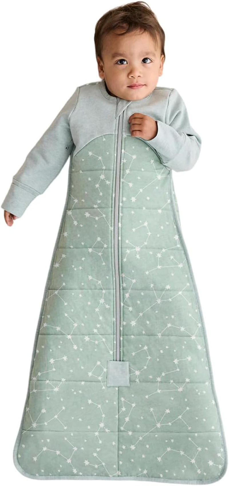 Love to Dream Sleep Bag Quilted Stretch Cotton, 2.5T Stage 3, Ideal for 18-36 Months, Comfortable Baby Sleepwear, Stellar Olive image number 2