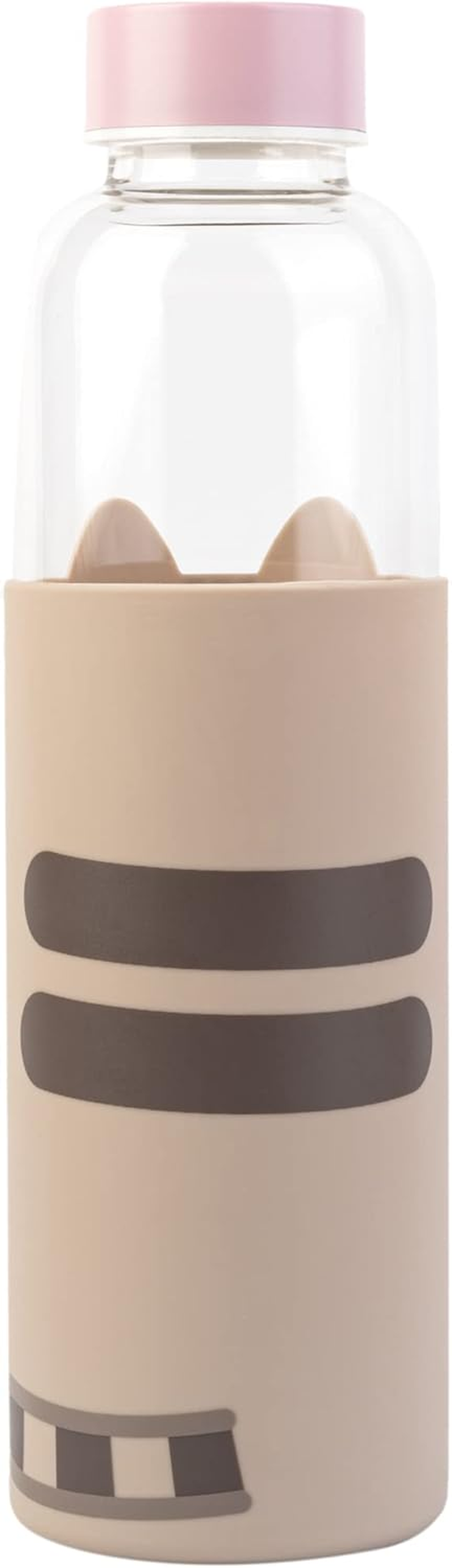 Grupo Erik Glass Water Bottle - Pusheen Merchandise - 17Oz / 500Ml Water Bottle Hot and Cold, Glass Bottle, Travel Bottles, Gym Bottle - Pusheen Gifts for Cat Lovers