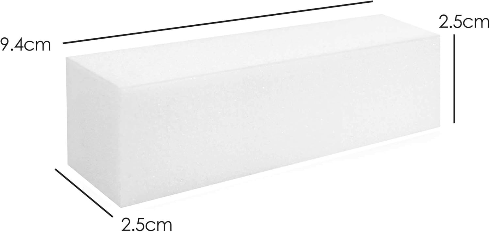 TRIXES Pack of 10 Nail Buffer Blocks White for Natural and Acrylic Nails image number 2