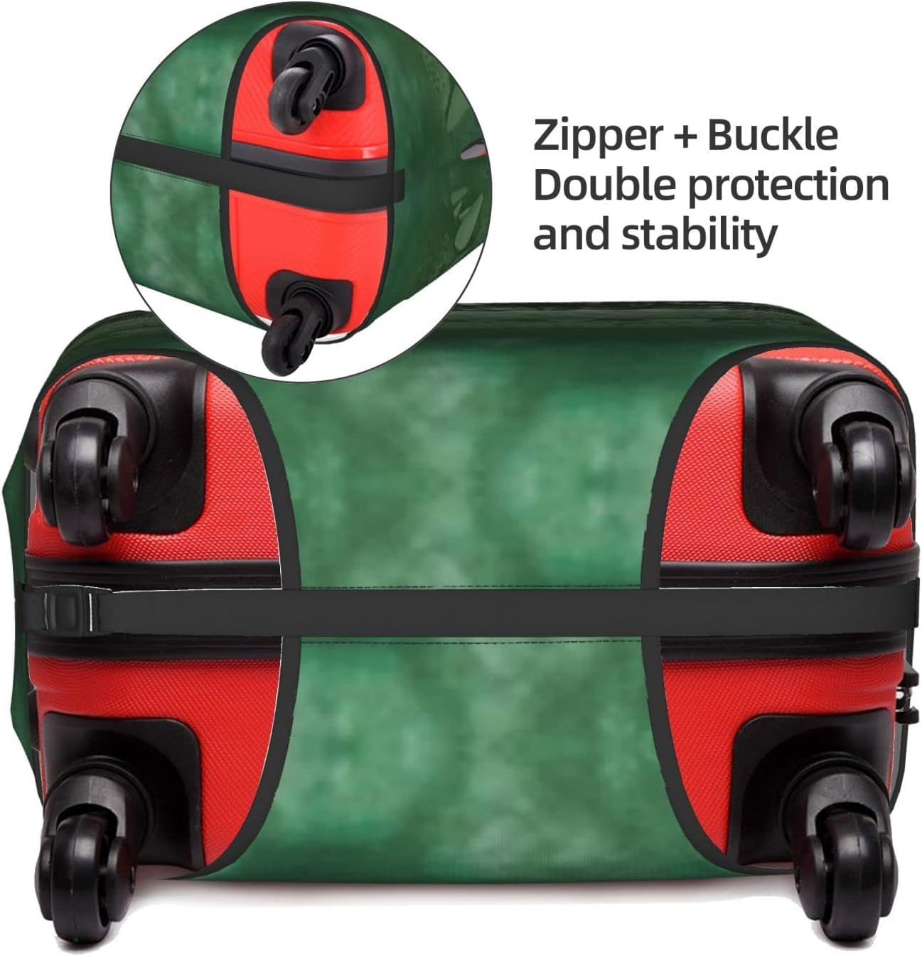 Gator Lurking Green Luggage Cover Anti-Scratch Suitcase Protector Fits 18-32 Inch Luggage image number 4