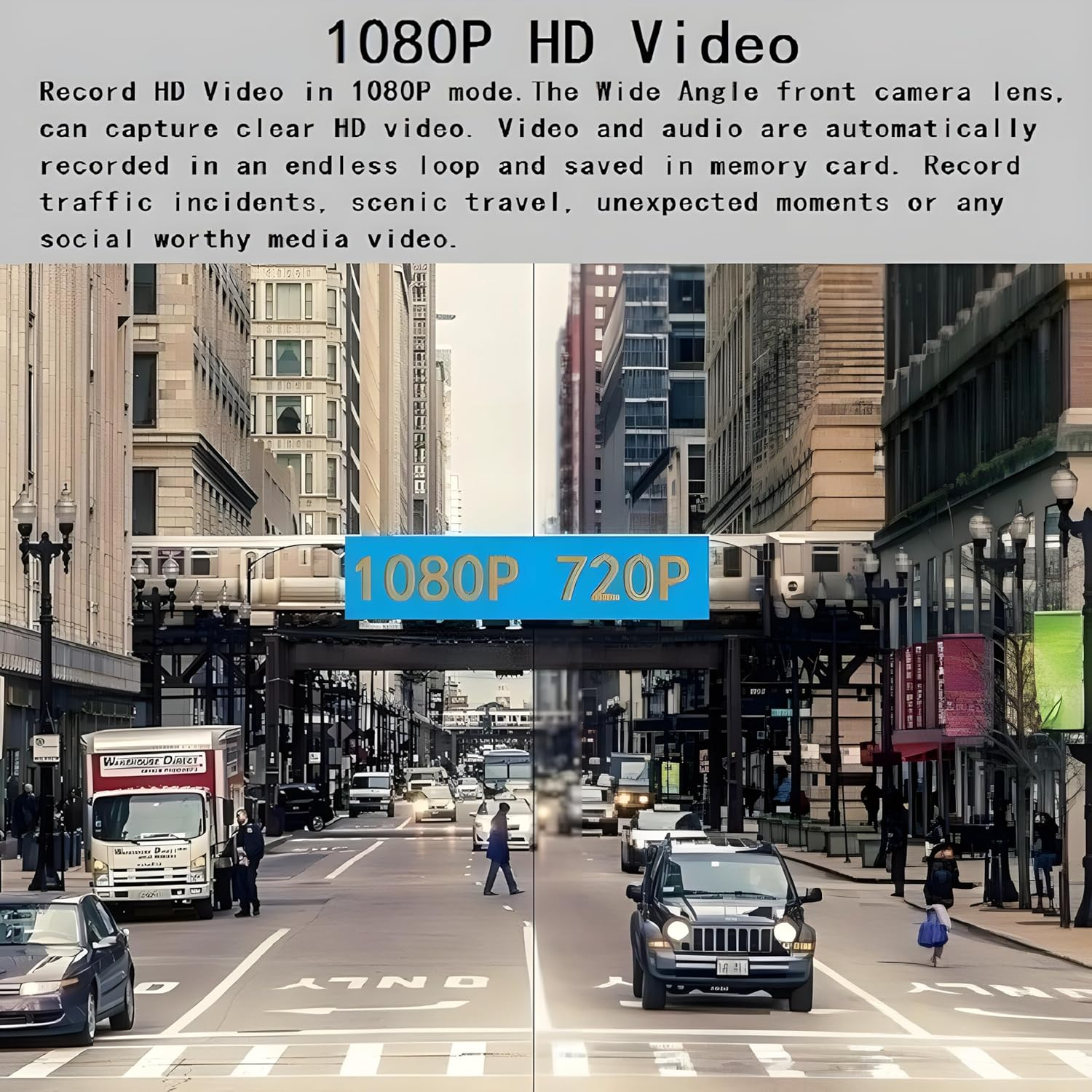 Dash Cam 1080 P Ultra HD Car DVR Front Camera with Built-In Wifi & GPS (150 Degree Wide) with 64 GB High Speed SD Card Free (Maximum Support 128 GB) 24 Hour Monitoring/Night Vision/G-Sensor image number 5