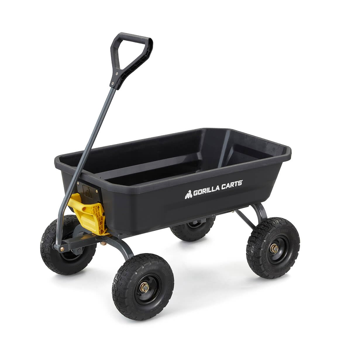 Gorilla Carts 4GCG-NF 4 Cu. Ft. Poly Garden Dump Cart with No-Flat Tires, Black (Amazon Exclusive) image number 3