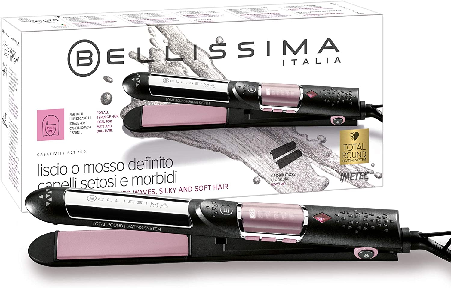 Bellissima Creativity B27 100 Ceramic Hair Straighteners for Straight and Wavy Hair Straightener Ceramic Coating image number 5