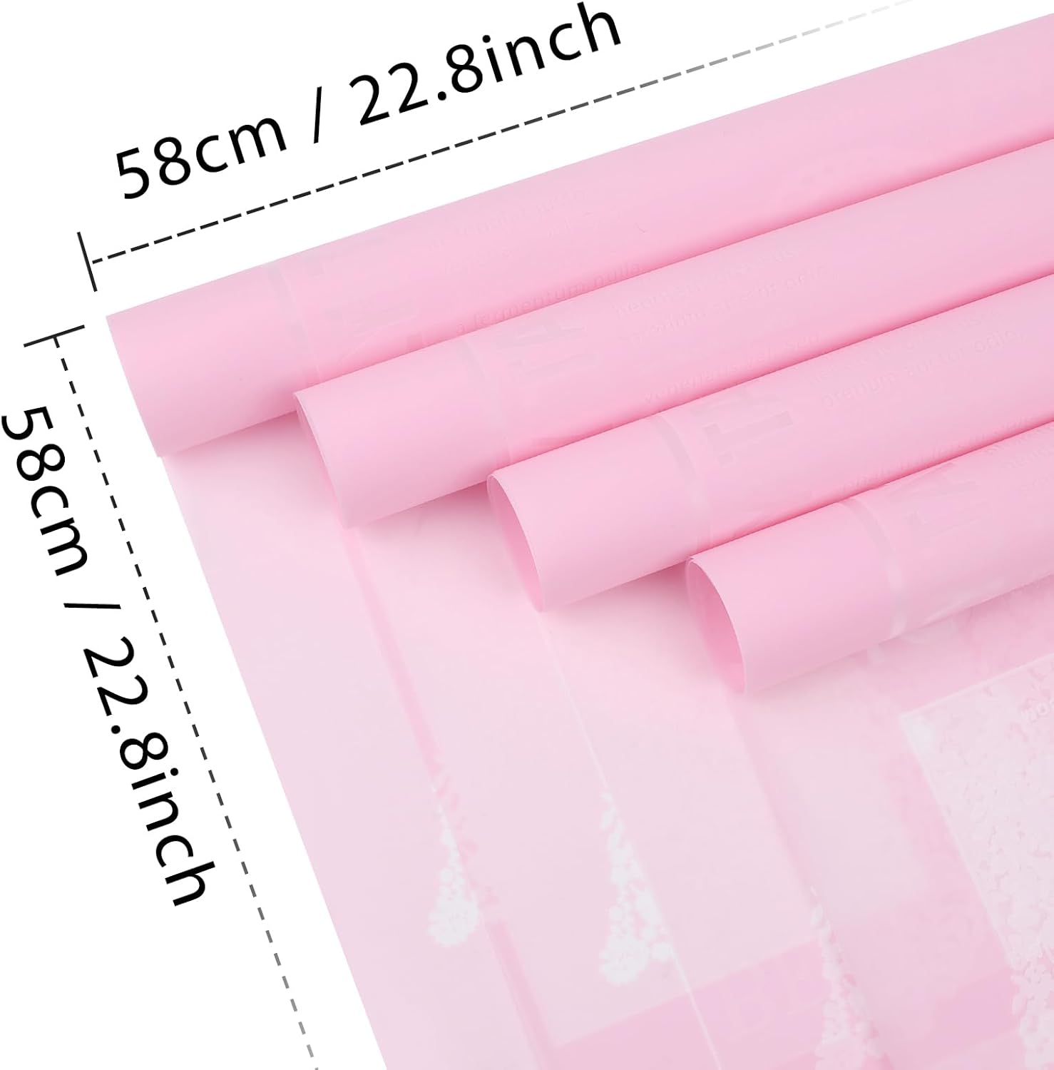 NESCCI 20 Sheet Flower Wrapping Paper - Waterproof Floral Bouquet Wrapping Paper, Florist Supplies Packaging Paper for Wedding Birthday Gift DIY (Butterfly Pink) image number 3