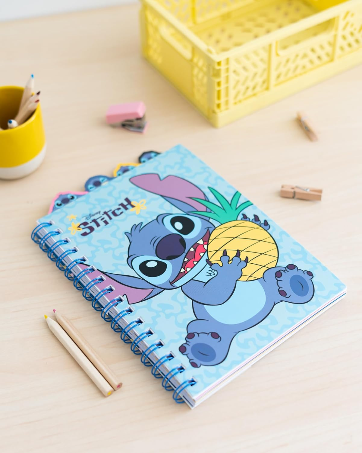 Grupo Erik Disney Stitch A5 Project Notebook with 4 Dividers | A5 Notebook with Dividers, Project Planner, Notepad A5 | Stitch Gifts, Stitch Stationery, Stitch Gift, Disney Stationery image number 2
