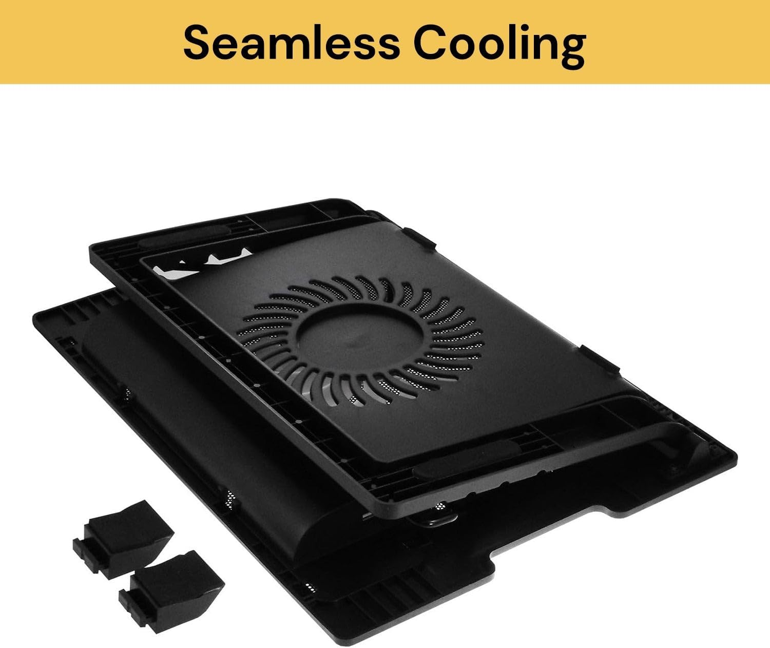 EZONEDEAL Laptop Cooler Cooling Pad Laptop Cooling Fan Cooling Stand USB Powered Silent Cooler Pad, Adjustable Notebook Cooler image number 4