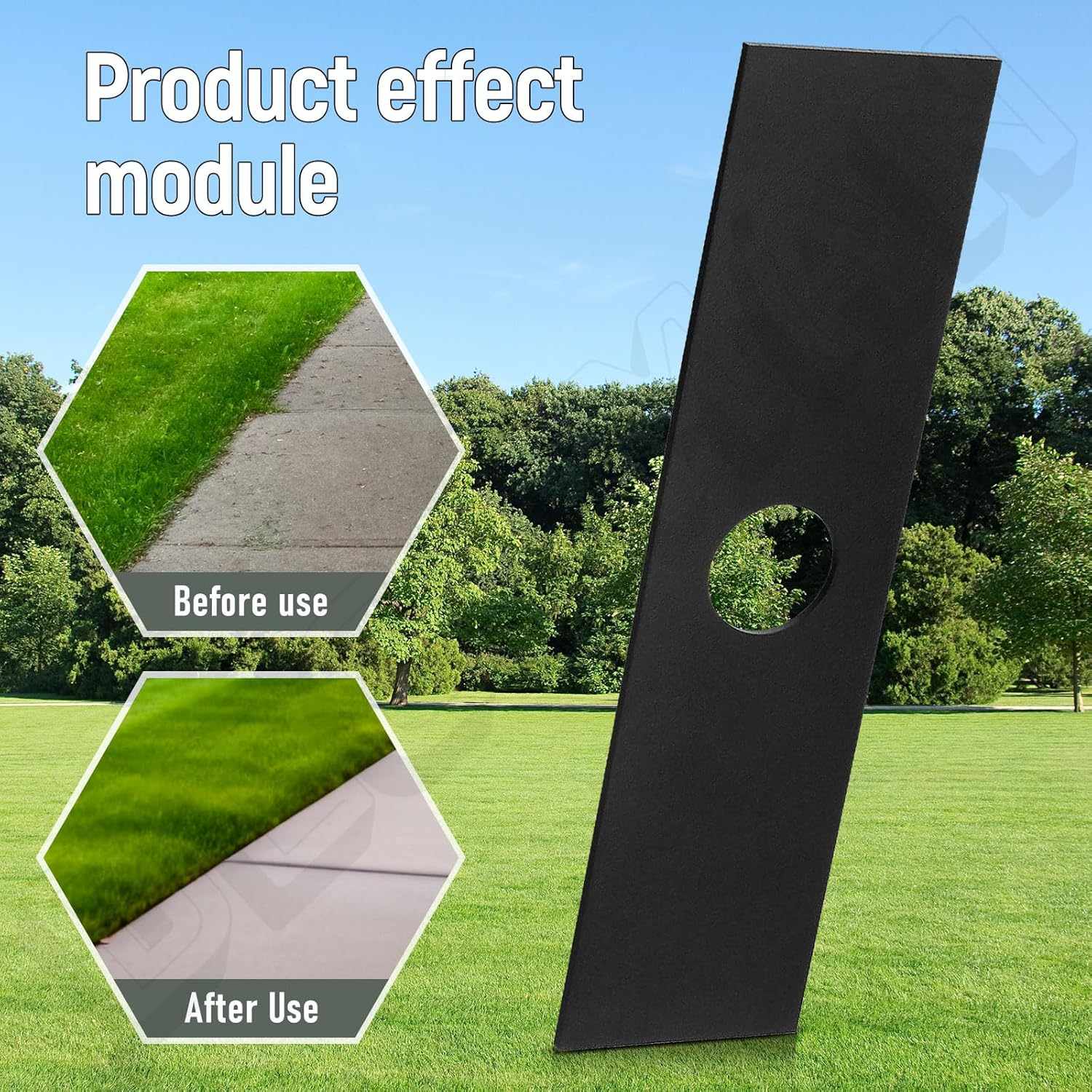 DECKMAN 5 Set 8" X 2" Edger Blade AEB0800 Compatible with EGO 56V Edger for ME0801, ME0800, EA0800, AEB0800 Multi-Head System Replacement Edger Blade - with Cotter Pins image number 6