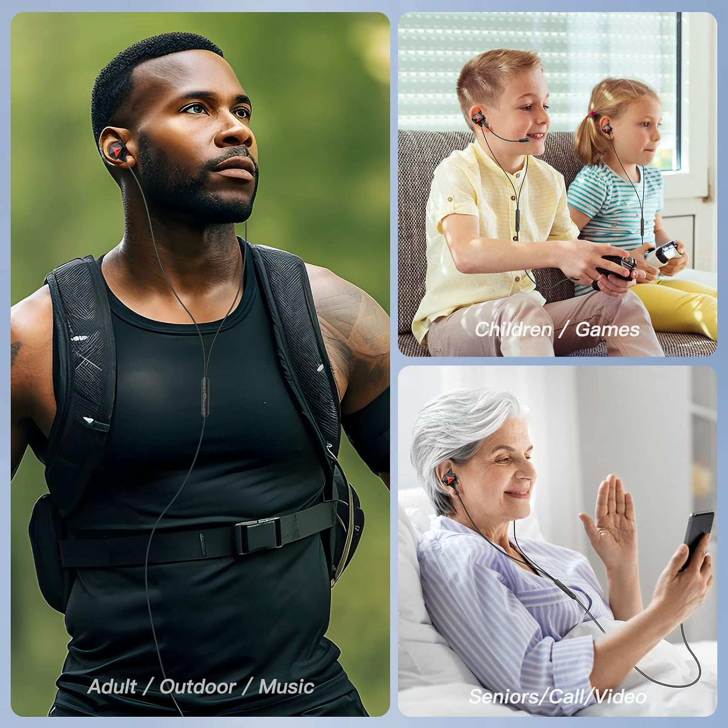 Bluefire 3.5Mm Gaming Headphones with Noise-Cancelling Mic, Stereo Gaming Earbuds PC Gaming Earphone with Microphone & Volume Control for PC Phone(Black)