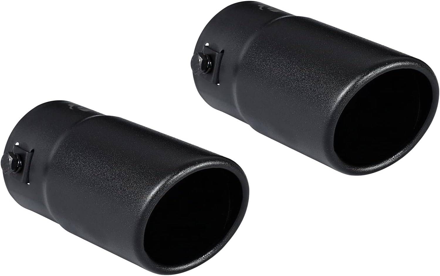 Pack of 2 Exhaust Tips - to Fit 1.5 to 2 Inch Exhaust Tail Pipe Diameter- Stainless Steel to Give Chrome Effect - Car Muffler Tips