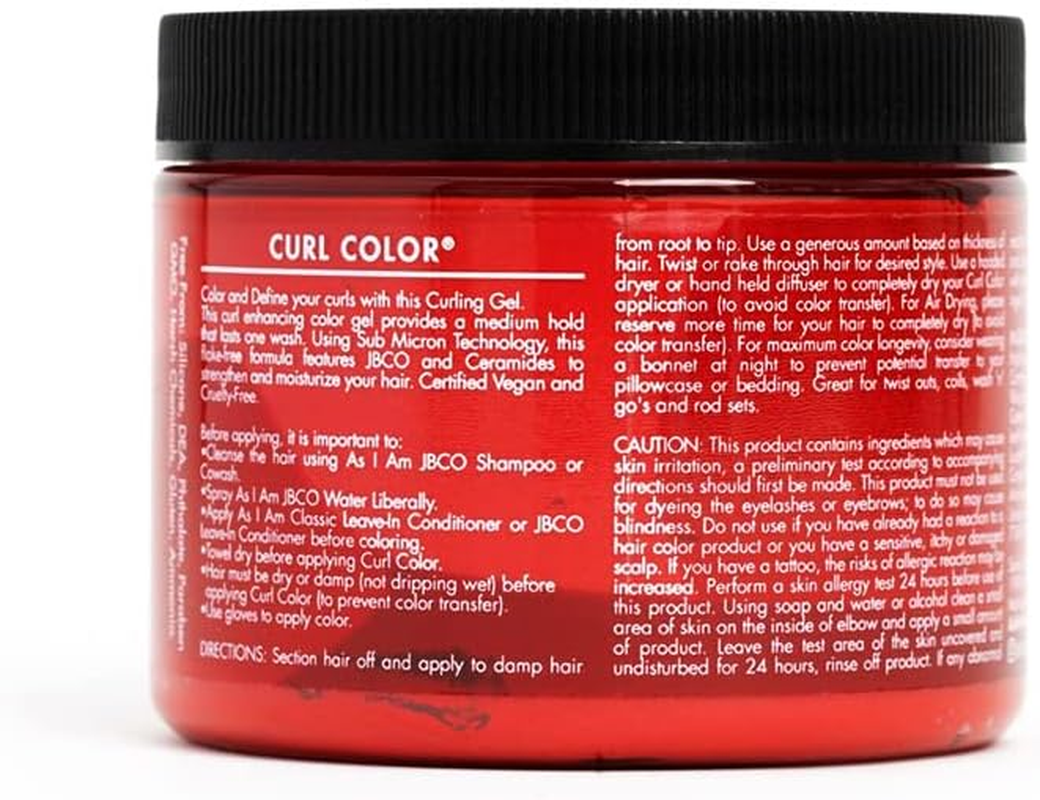 As I Am Curl Color Temporary Hair Color, Hot Red, 6 Oz image number 6