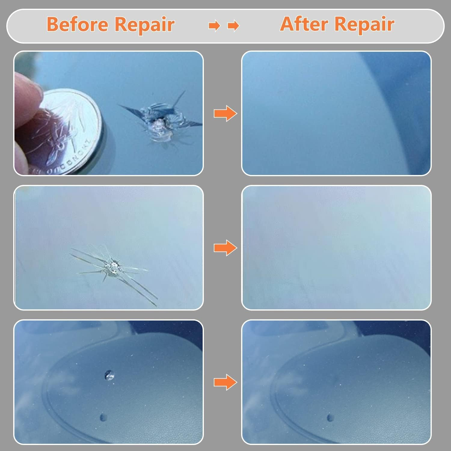 Windshield Repair Kit for Chips and Cracks, Windshield Repair Kit, Car Glass Repair Kit, Cracks Gone Glass Repair Kit, Automotive Glass Nano Fluid Windshield Crack Repair Kit for Chips, Cracks image number 5