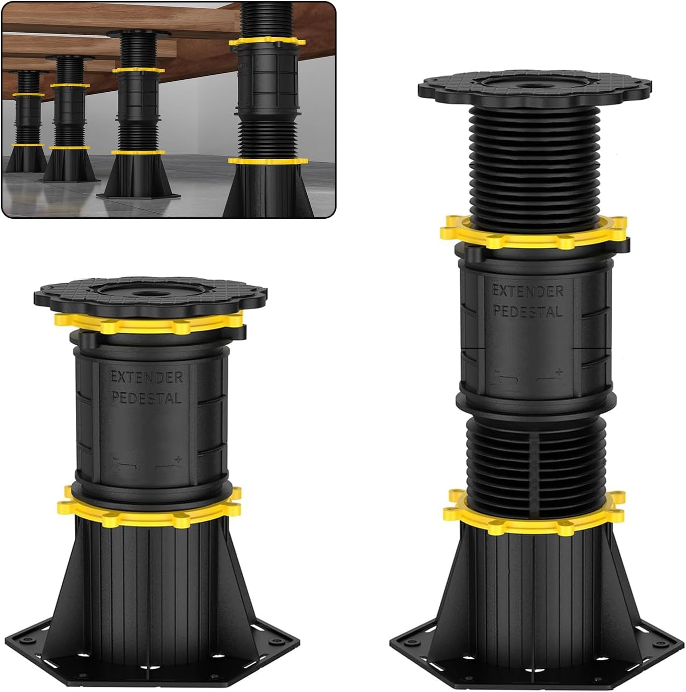 2 Pcs Adjustable Height Bed Support Legs 8.5-13 Inch, Replacement Support Legs for Bed Frame/Center Slat,Bed Support Reinforcement Parts