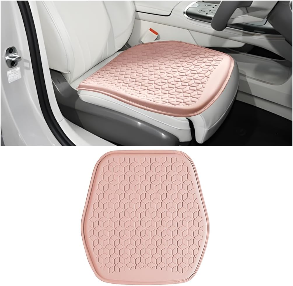 Gel Car Seat Cushion, Non-Slip & Comfortable Automotive Chair Protector Pad for Driving, Breathable Vehicle Interior Mat Cover Accessories, Universal for SUV Sedan Truck (Black) - Grey image number 2