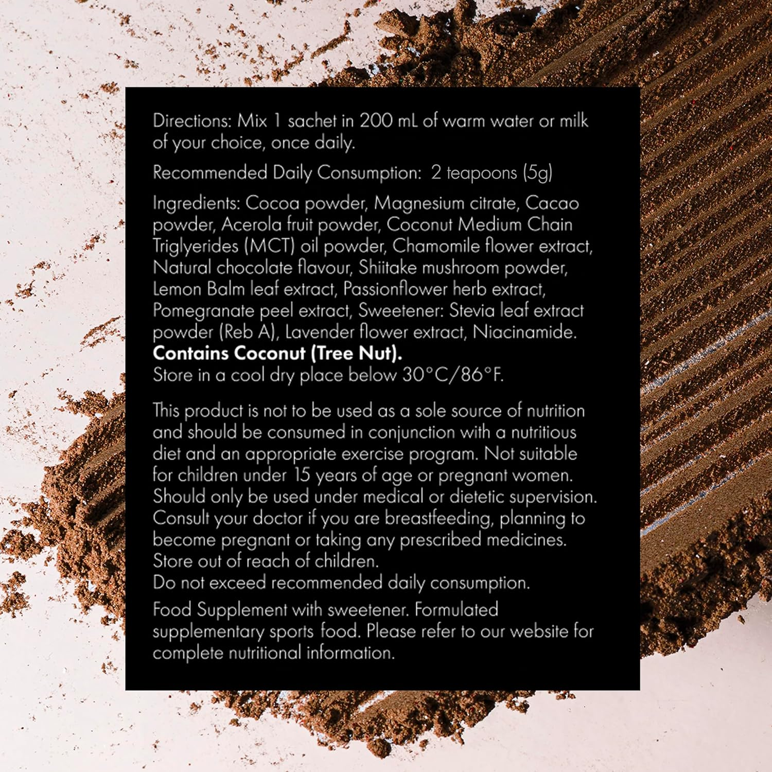 Welleco the Evening Elixir, Vegan Healthy Hot Chocolate Beauty Drink Mix, with Magnesium & Vitamin C Powder Supplement for Sleep, Collagen & Skin Glow, Low Calorie, Dairy-Free, 150G image number 1