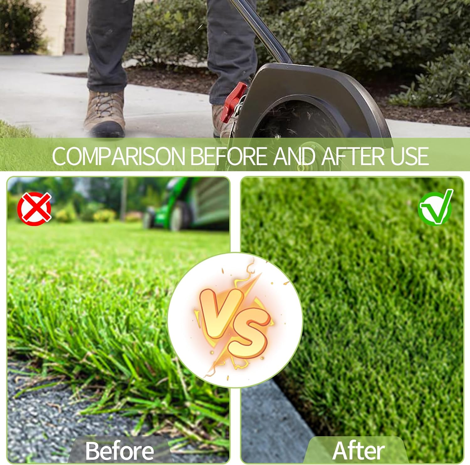 2 PCS Lawn Mower Edger Blades with Teeth, Lawn Trimming Machine Blade, Electric Lawn Edger Blade Compatible with Ryobi Edger RY13050 RY13050A RY15518 RY40030, Heavy Duty Steel Edger Blade Replacement image number 1