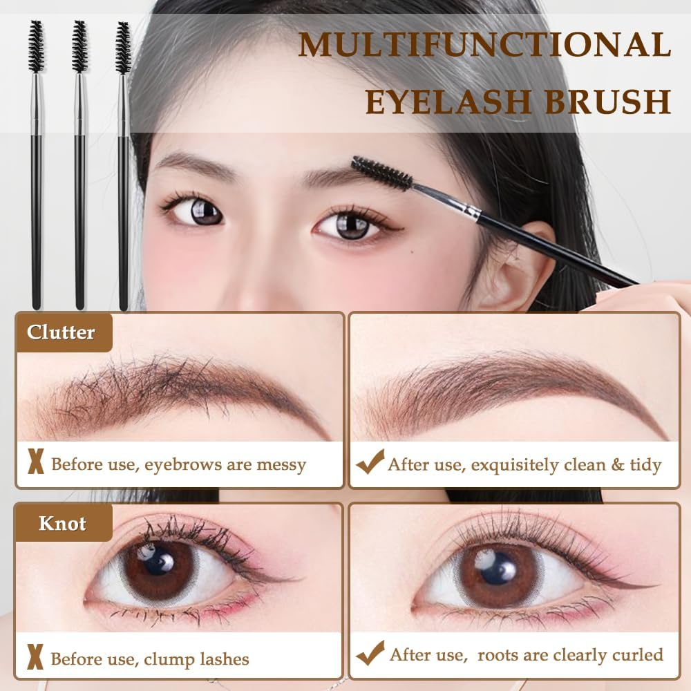 Eyelash Brush - Pack of 3 Eyebrow Brush, Eyebrow Brush, Eyelash Comb, Eyebrow Comb for Modifying Eyebrows and Eyelashes, Multifunctional Makeup Tools image number 3