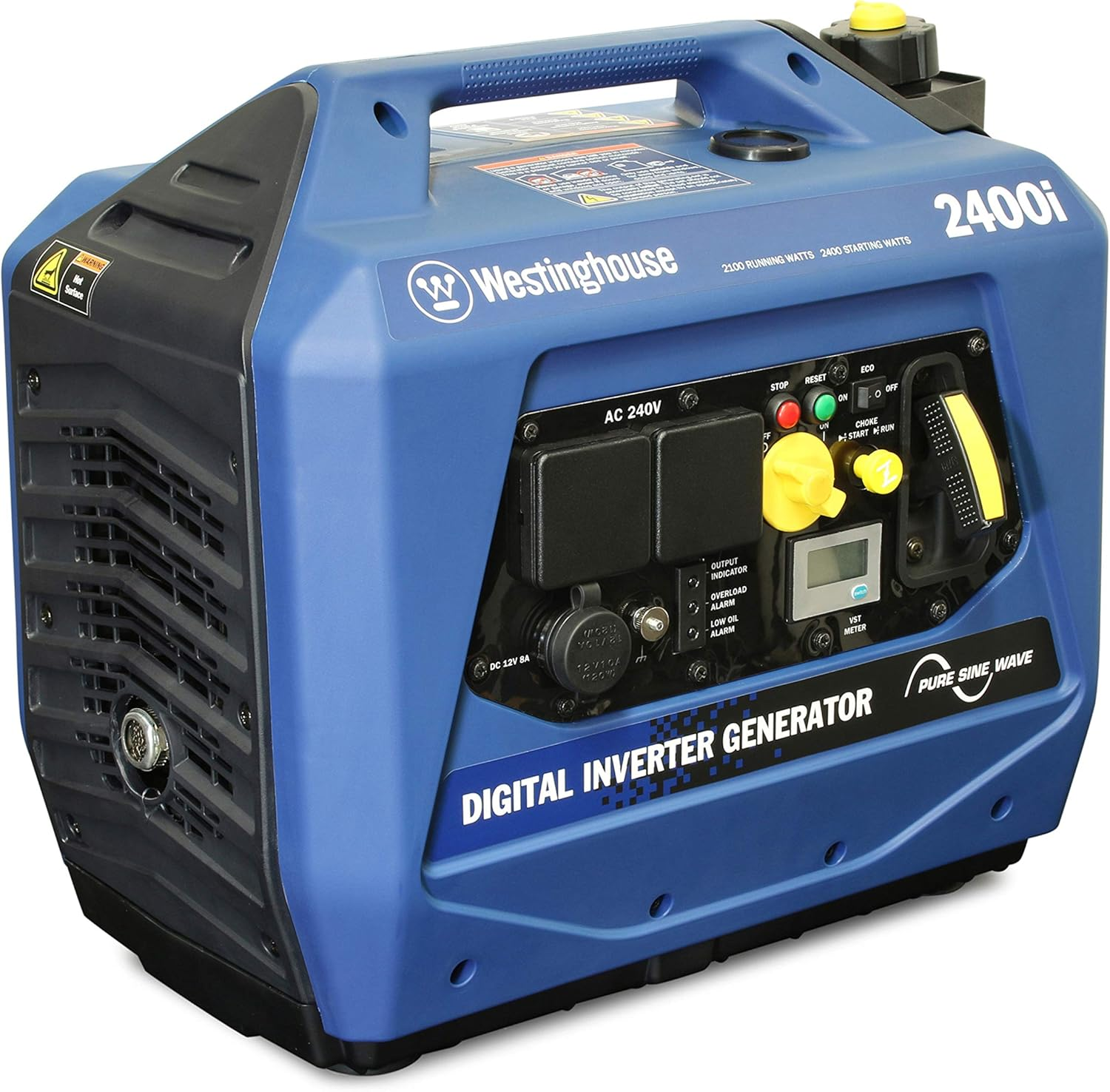 Westinghouse 2400I Digital Inverter Generator - 2100W Running/2400W Starting, Lightweight at 20Kg, 100% Pure Sine Wave, Ideal for Outdoor Adventures and Home Backup Power Supply &ndash; Blue image number 4