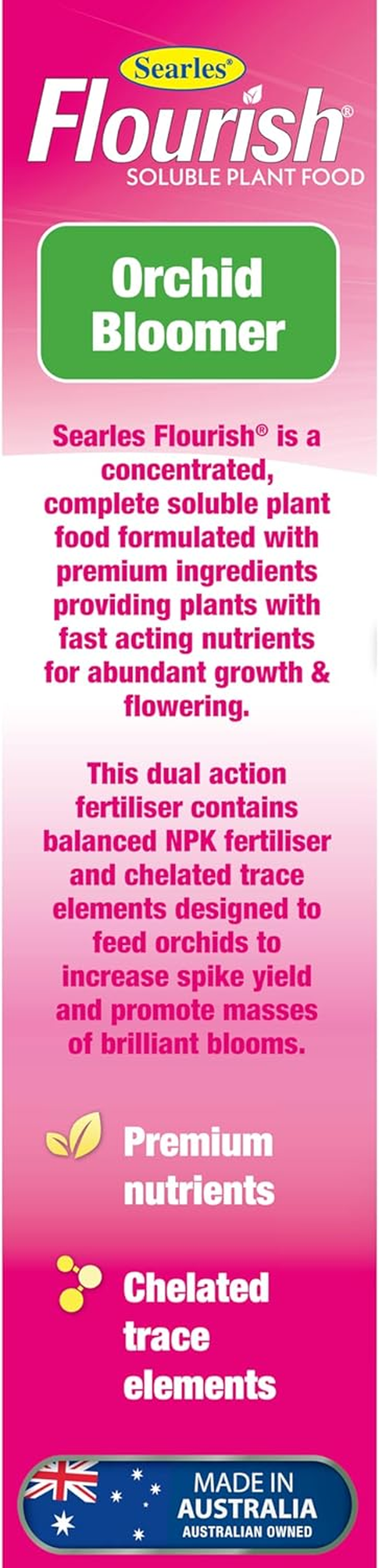 Searles Flourish Orchid Bloomer Soluble Plant Food, 500 G