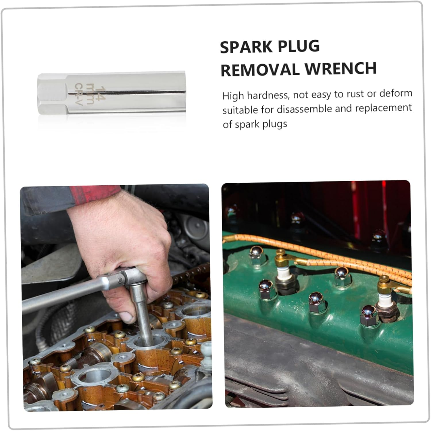 HEALEEP Magnetic Spark Plug Wrench for Car Socket Spark Plug Remover Tool Automotive Accessory