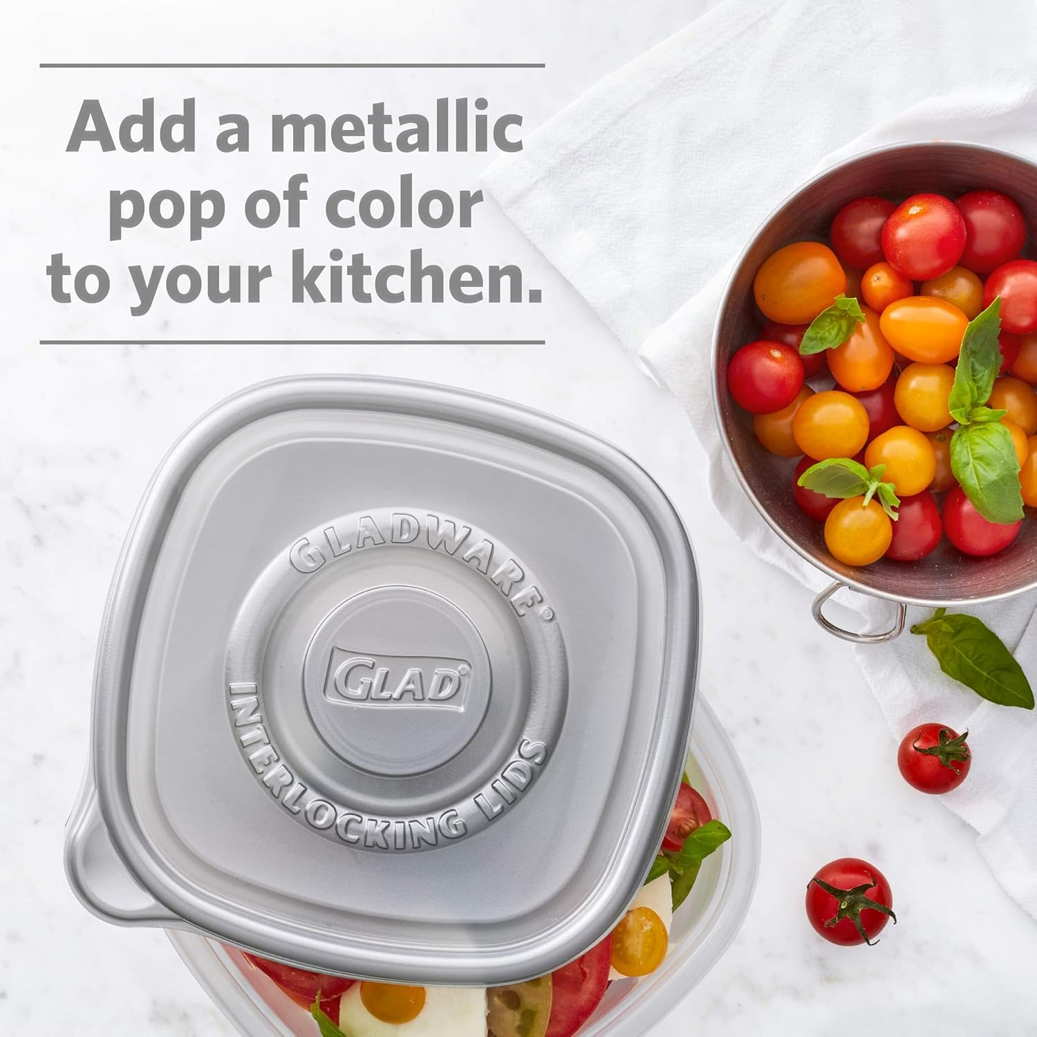 Gladware Home Mini round Food Storage Containers, Small Food Containers Hold 4 Ounces of Food, 8 Count Set | with Glad Lock Tight Seal, BPA Free Containers and Lids