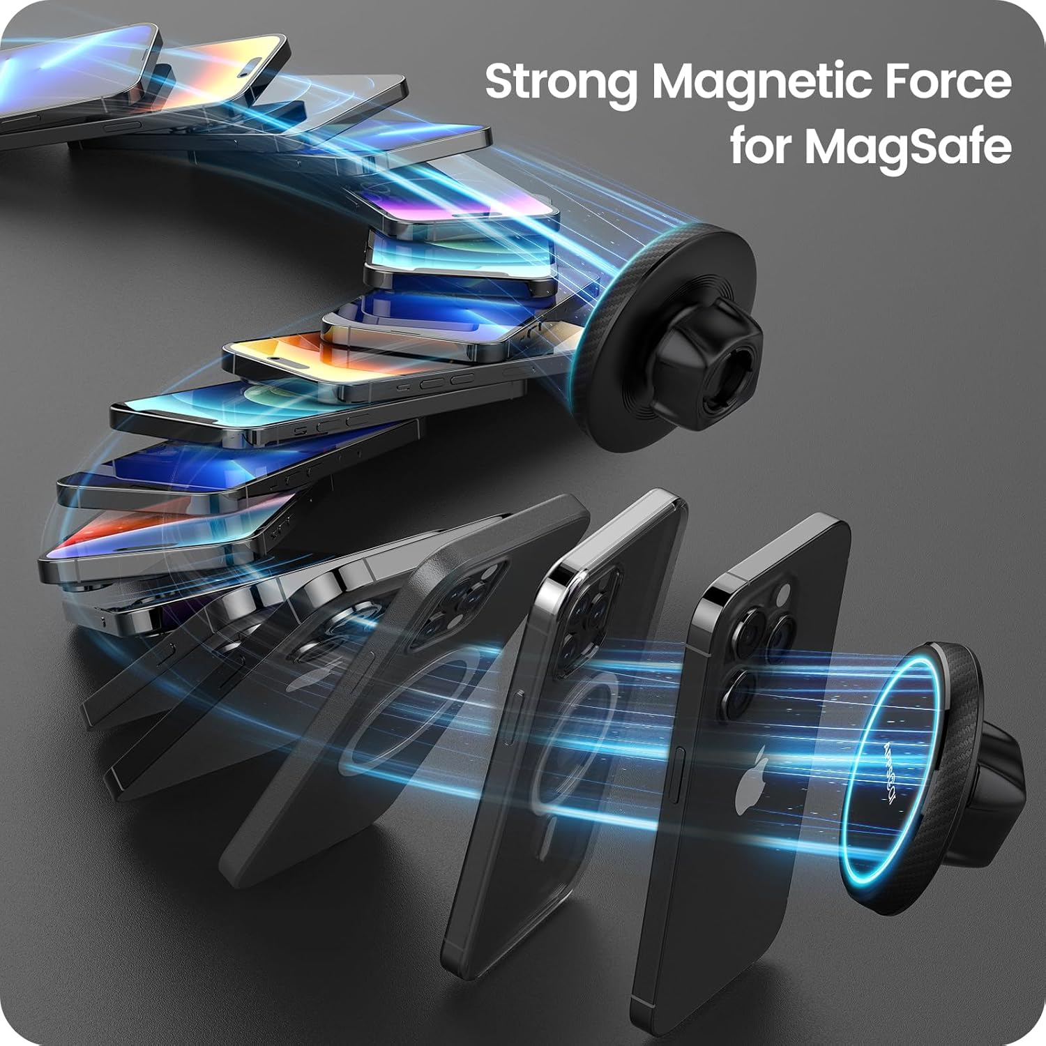 Apps2Car Compatible for Magsafe Car Mount - Designed for Iphone 17/16/15/14/13/12 Magsafe Case image number 2