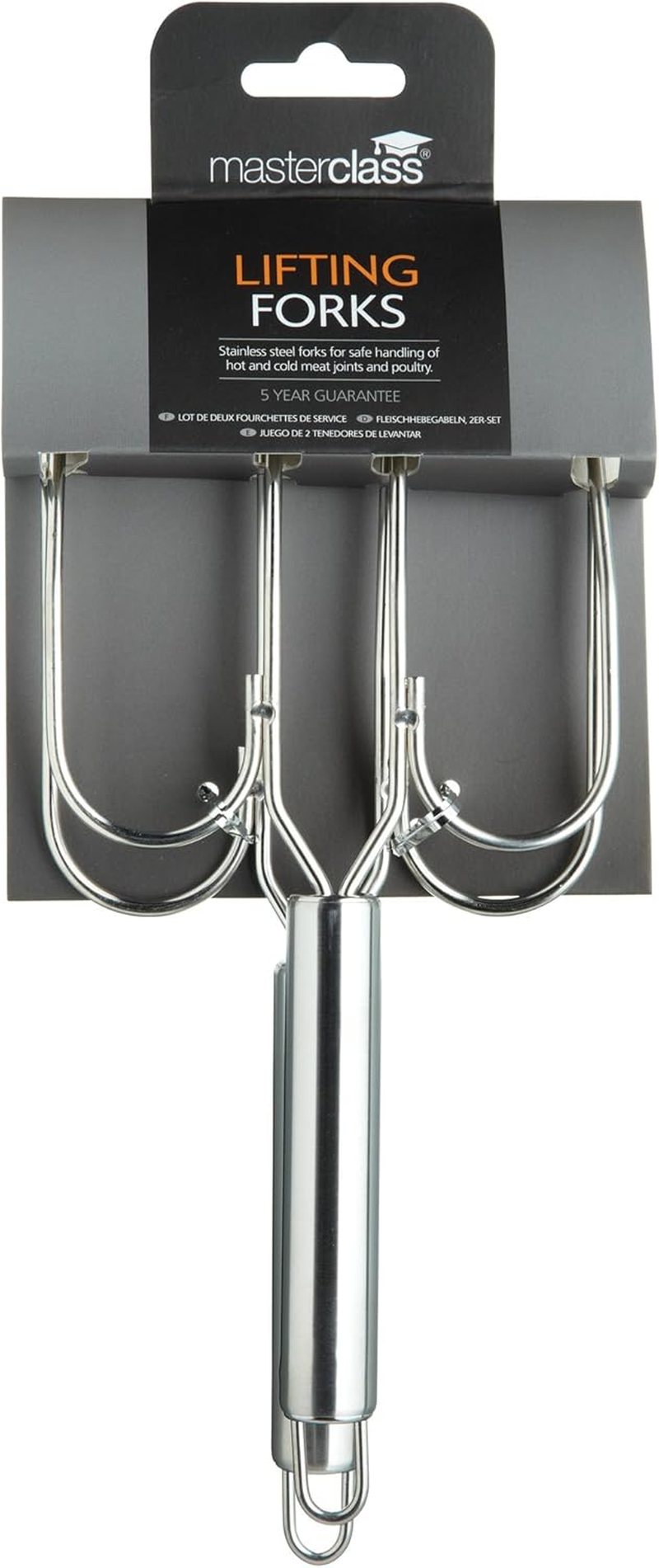 Masterclass Stainless Steel Meat Lifting Forks (Set of 2) image number 5