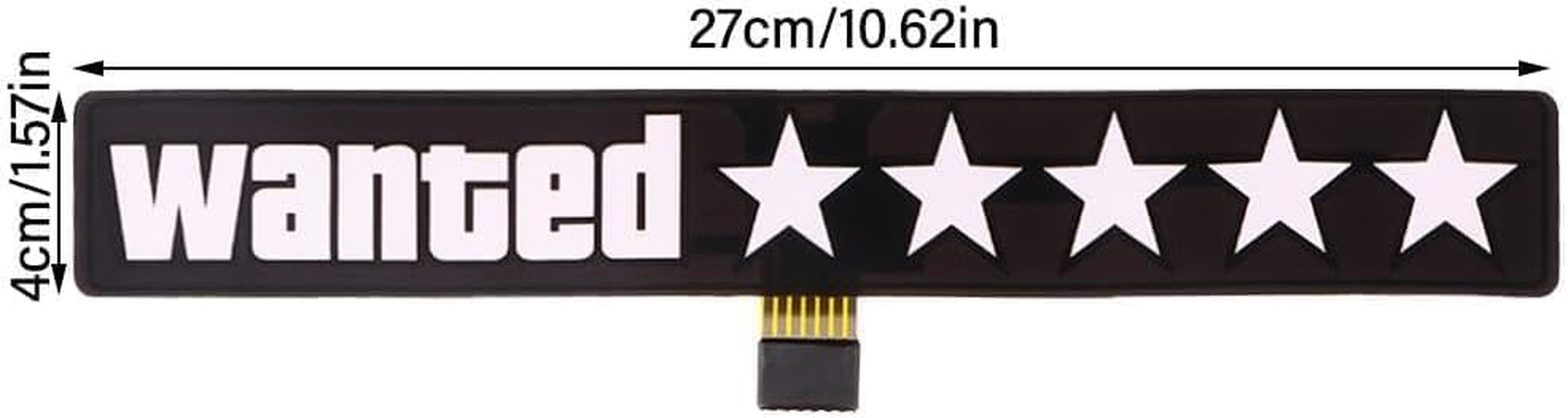 Voltwave Wanted 5 Star Wanted Car Decal &ndash;5 Star EL Glow Sign for Car, 5 Star Illuminated Car Decals with 3 Modes & Control Unit, Light Car Sticker for Cars, Trucks & Suv&rsquo;S image number 2