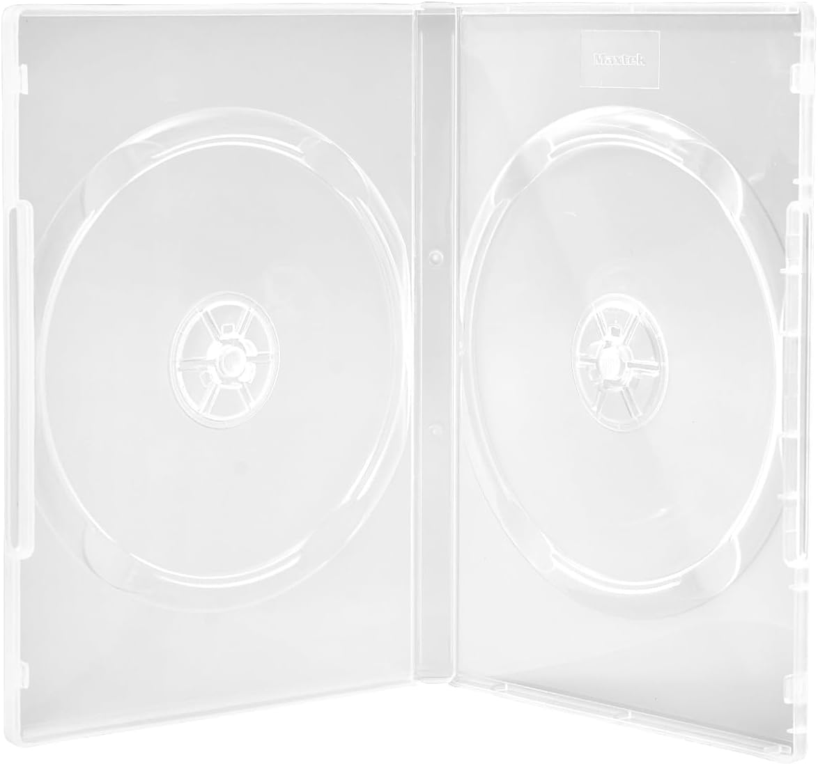 Maxtek 14Mm Clear Standard Double Capacity DVD Case with Outter Clear Sleeve 25 Pieces Pack image number 4