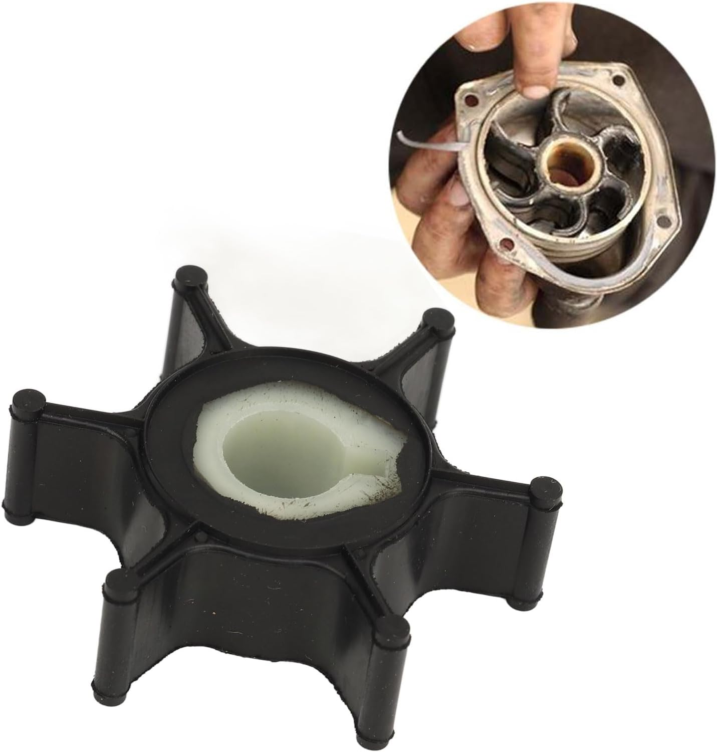 Tnfeeon 6 Vane/Wing Impeller, Rubber Material, Superior Performance, Reliable Johnson Outboard for 1968 to 1979 Motors