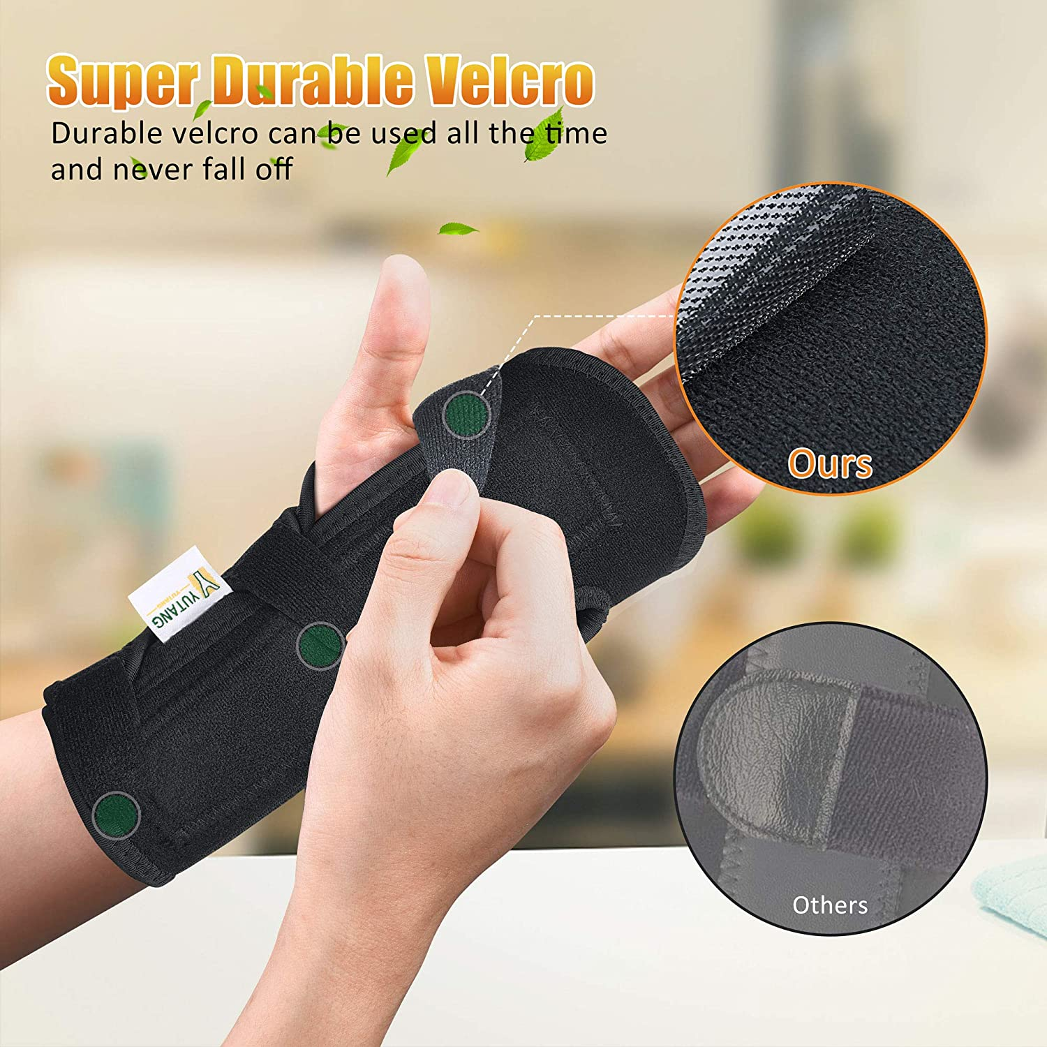 Updated 2021 Wrist Brace for Carpal Tunnel, Night Sleep Wrist Support Brace, Wrist Splint, Great for Wrist Pain, Sprain, Sports Injuries, Joint Instability, Suitable for Left and Right Hands image number 2