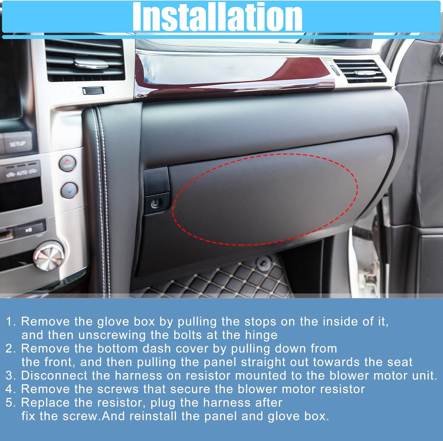 ACROPIX HVAC Heater Blower Motor Resistor Regulator Module Fit for Mercedes-Benz GL350 GL450 GL550 GL63 AMG 2013-2016 No.1669066300/A1669064001 - Pack of 1 image number 3